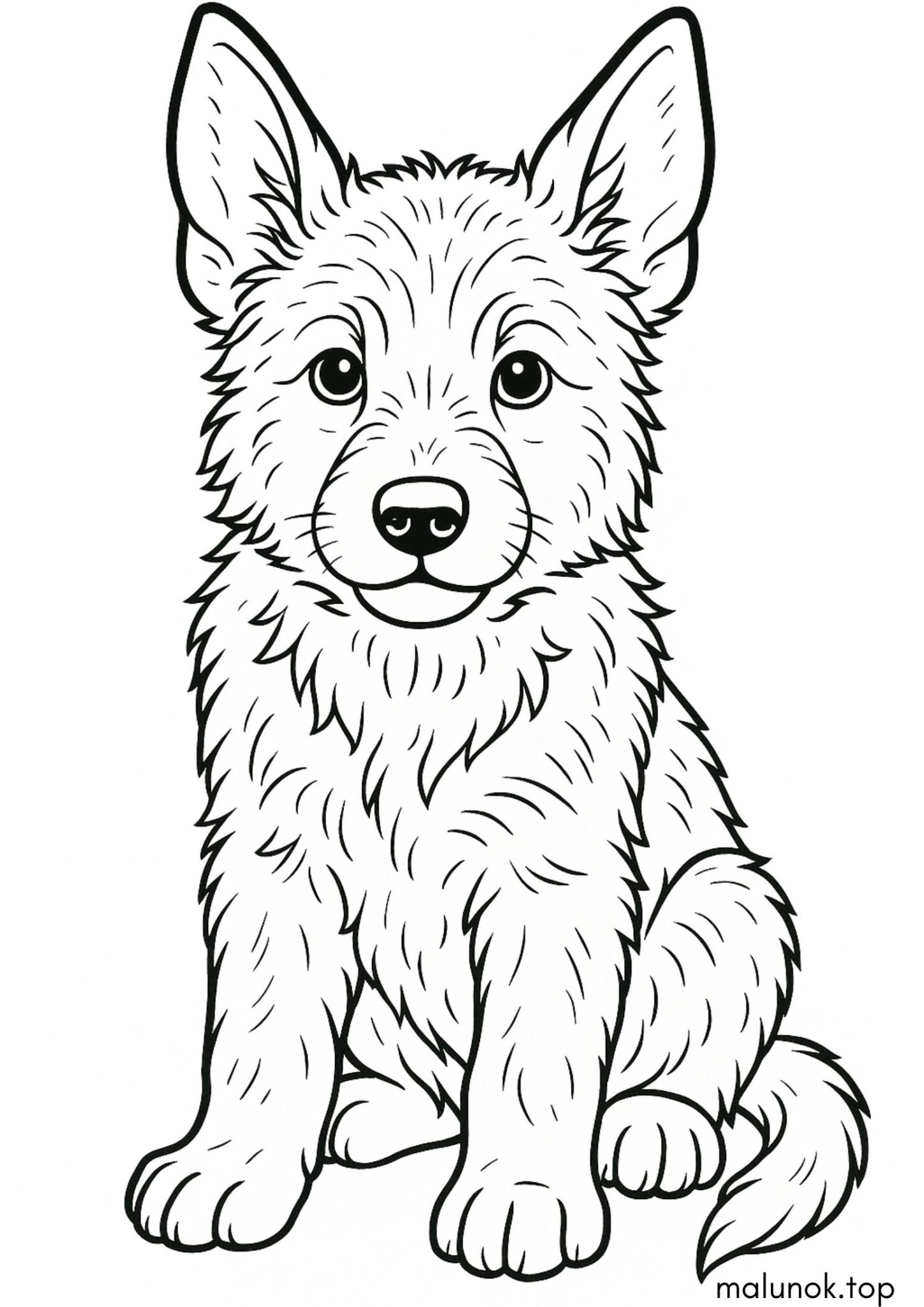 Раскраска Цуценя німецької вівчарки