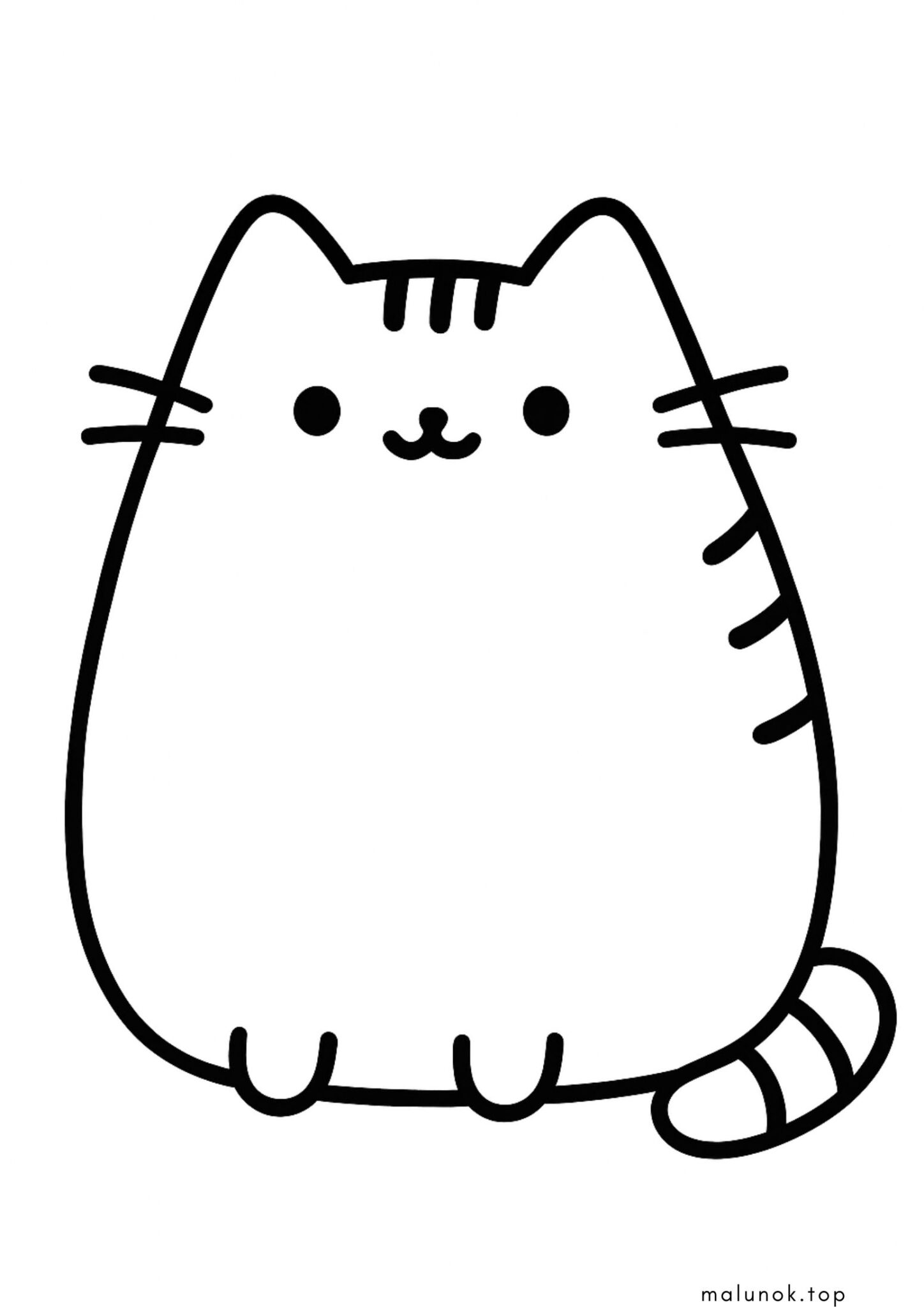 Раскраска Товстенький кіт Пушин
