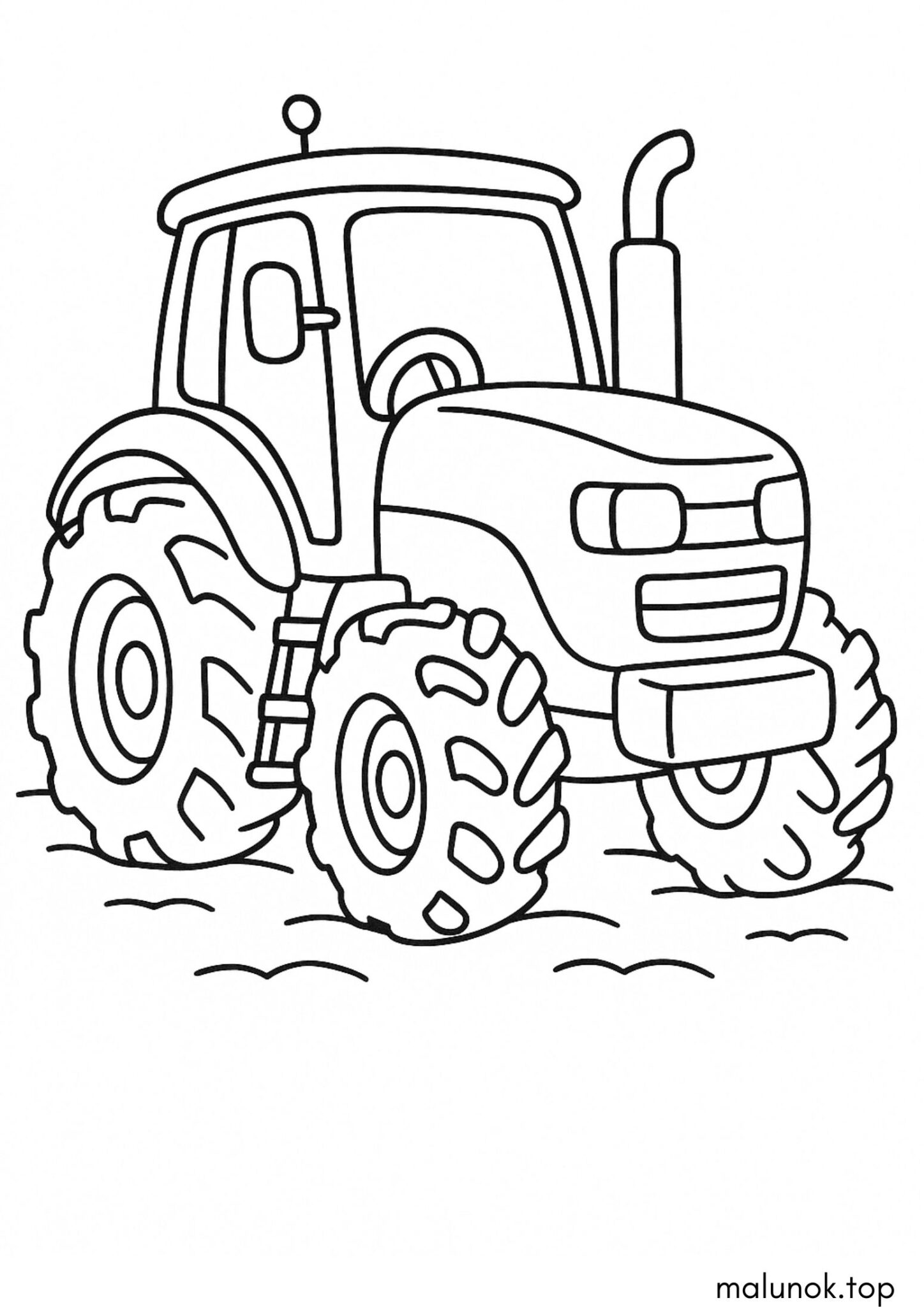 Раскраска Трактор для малюків