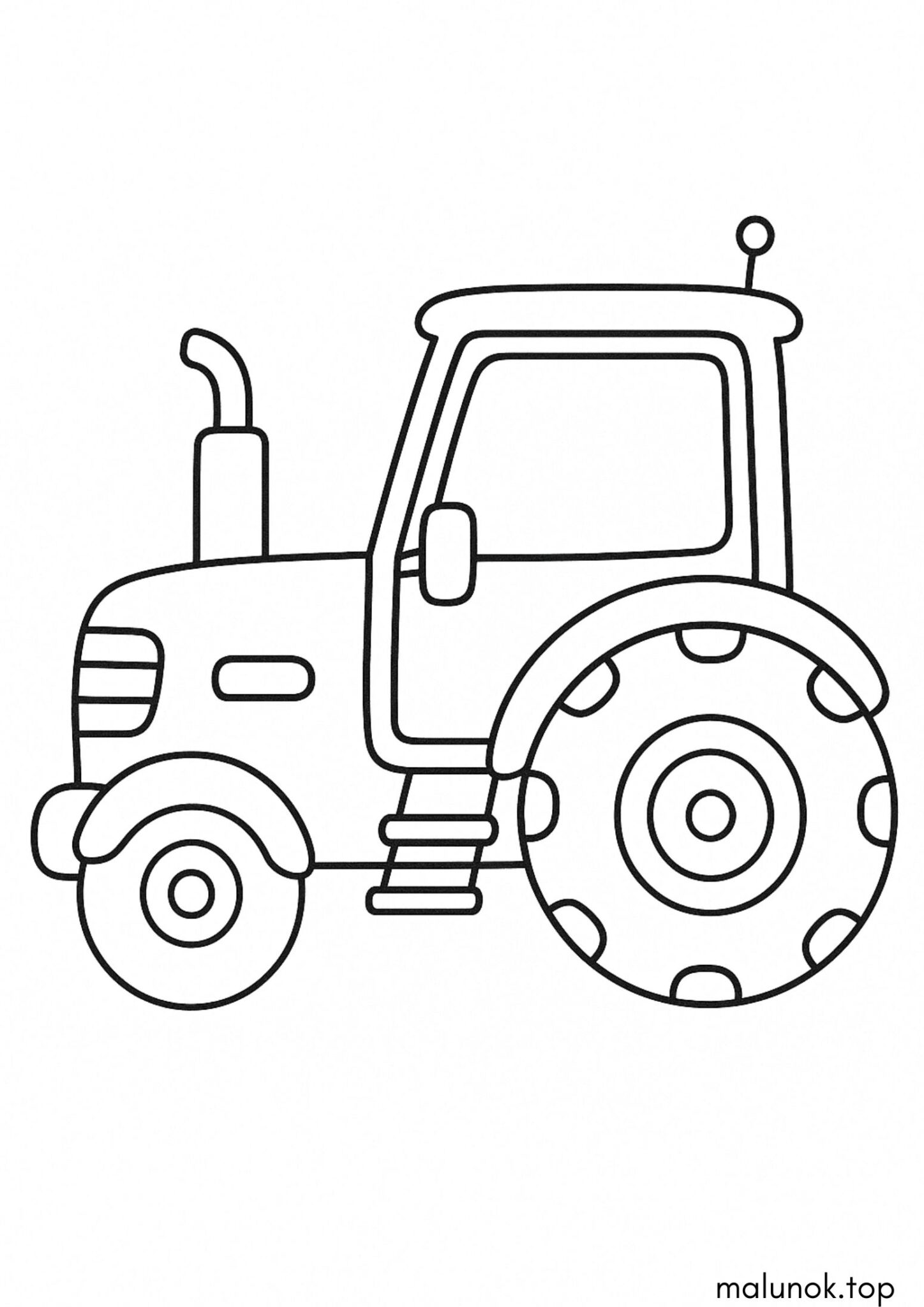 Раскраска Трактор для найменших