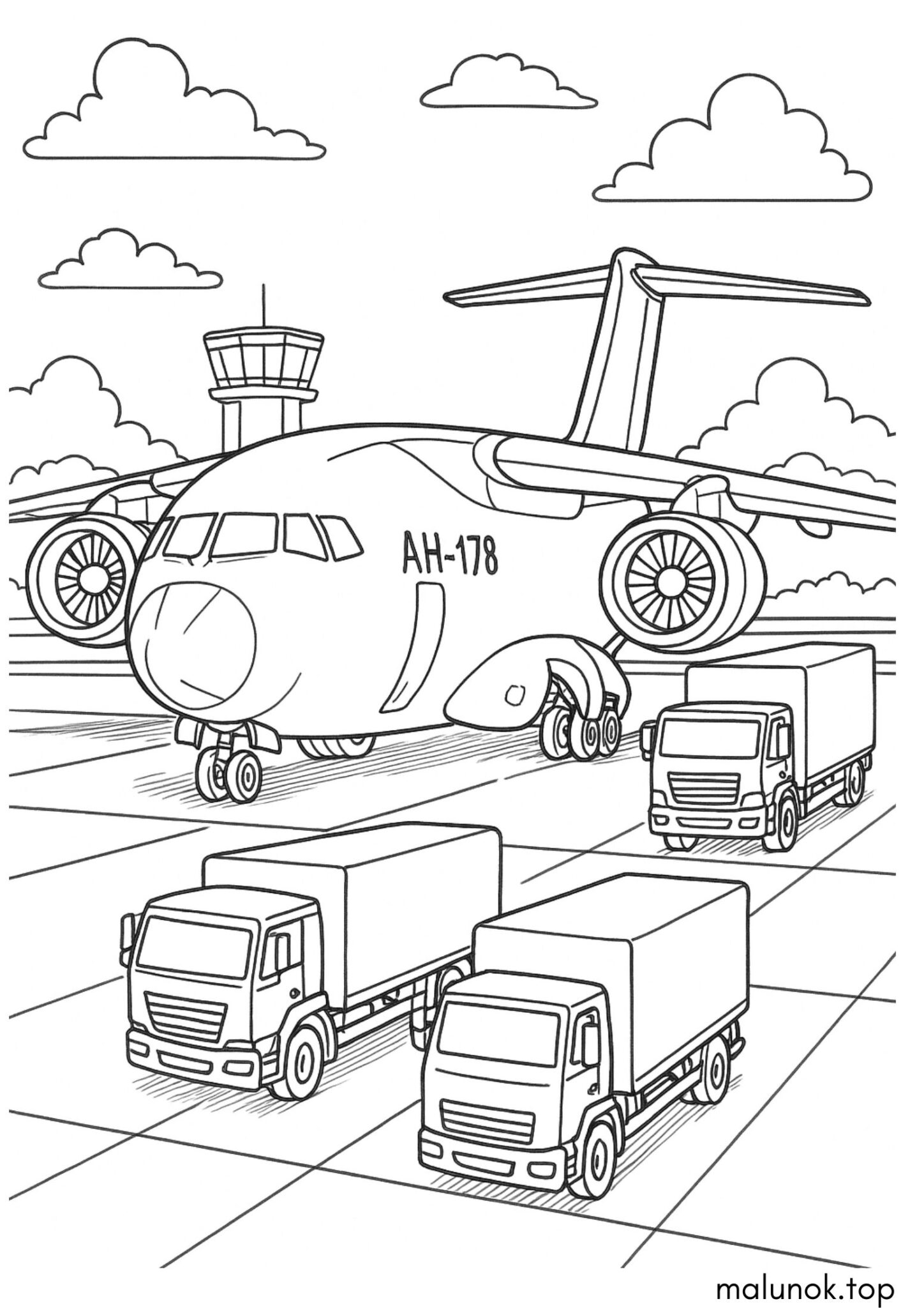 Раскраска Вантажний літак