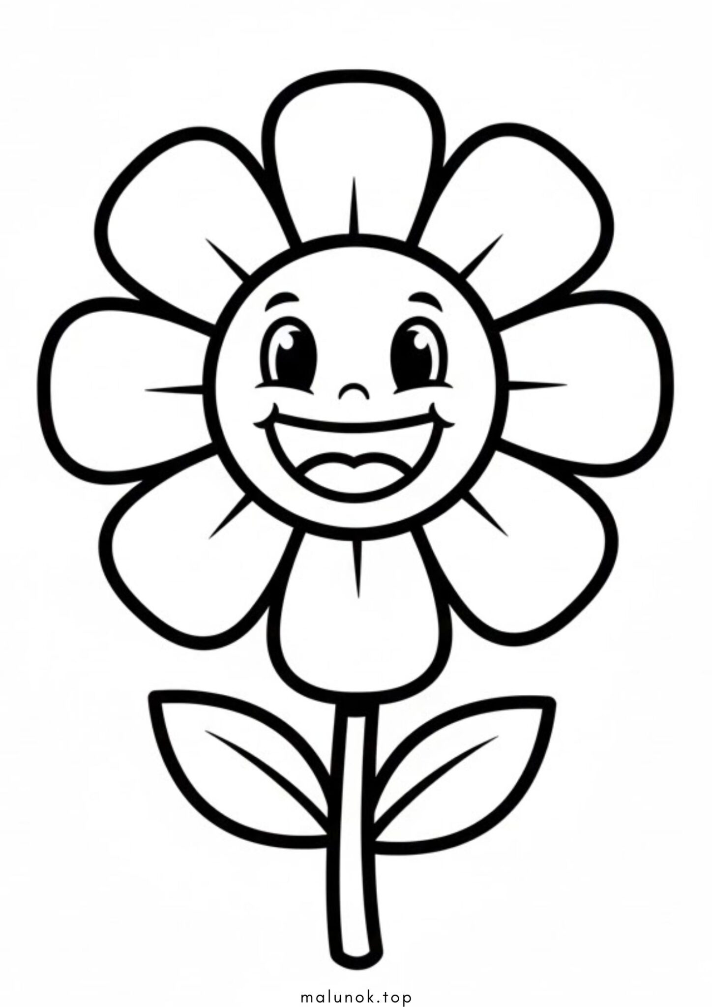 Раскраска Велика квіточка для малечі