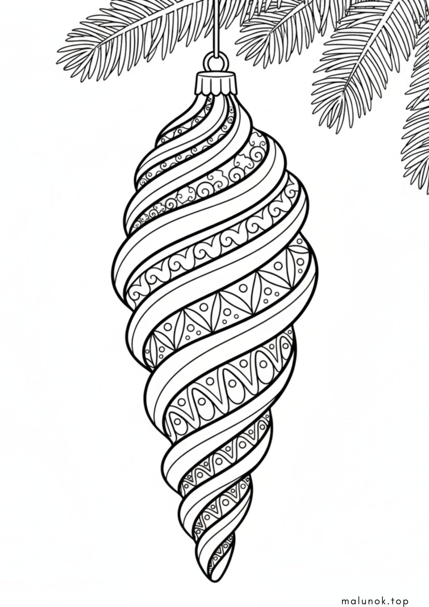 Раскраска Ялинкова іграшка бурулька