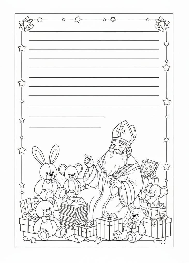 Раскраска Лист Св Миколаю