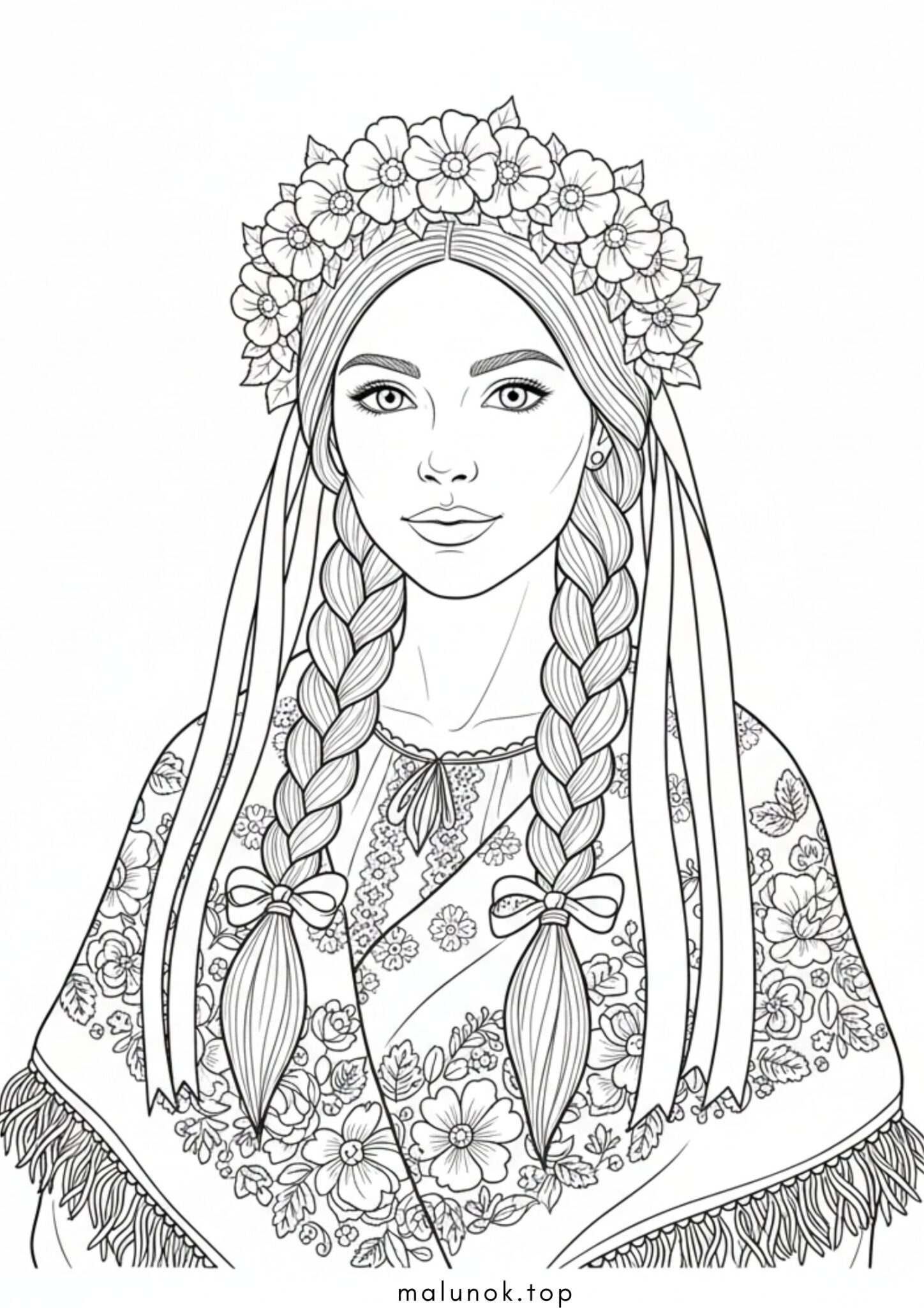 Раскраска До дня української хустки