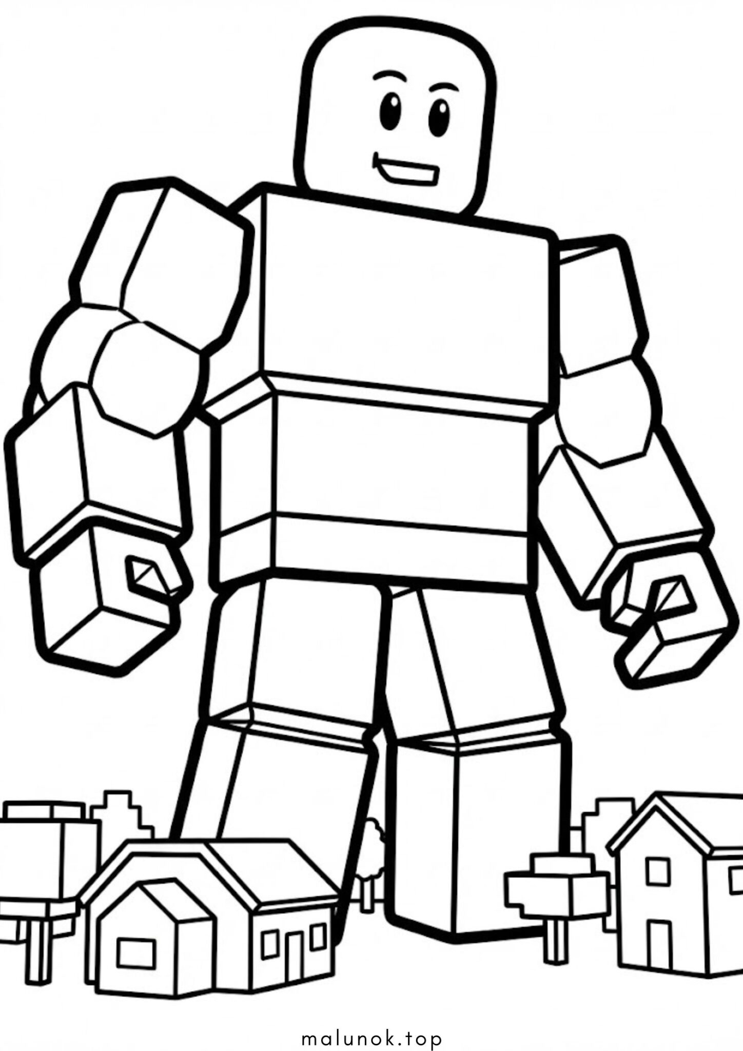 Раскраска Мега Нуб Роблокс