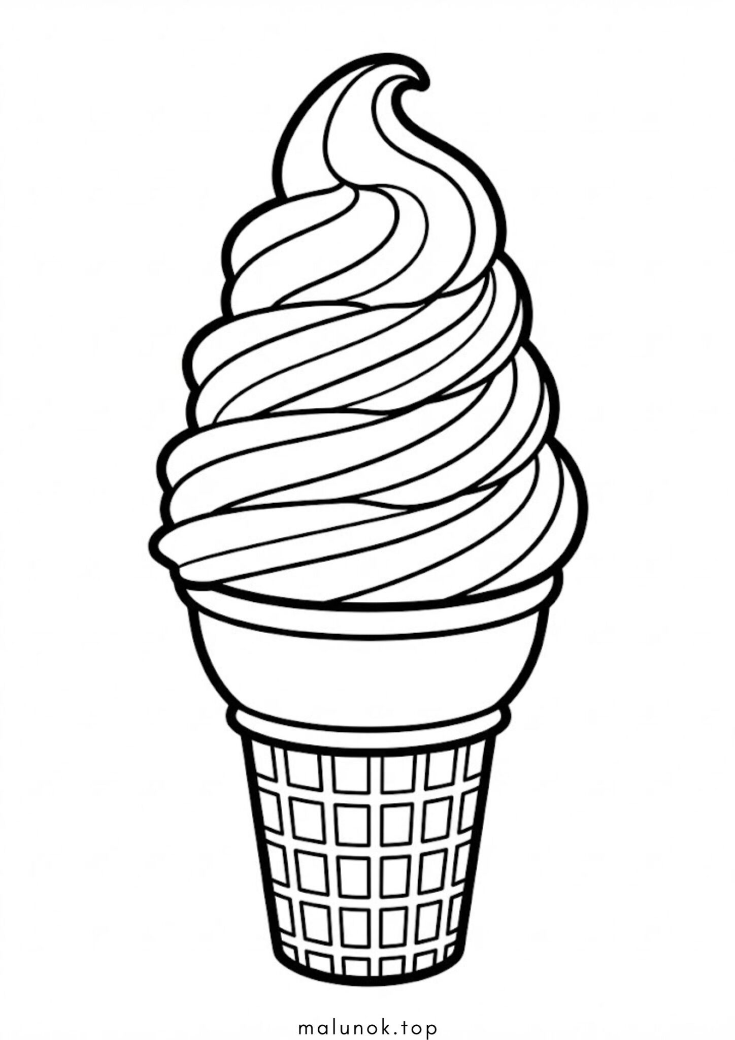 Раскраска Морозиво ріжок