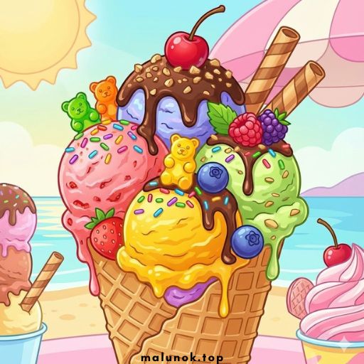 Розмальовки Морозиво 🍨