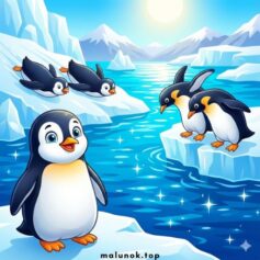 Розмальовки Пінгвінів - роздрукувати безкоштовно на форматі А4, скачати