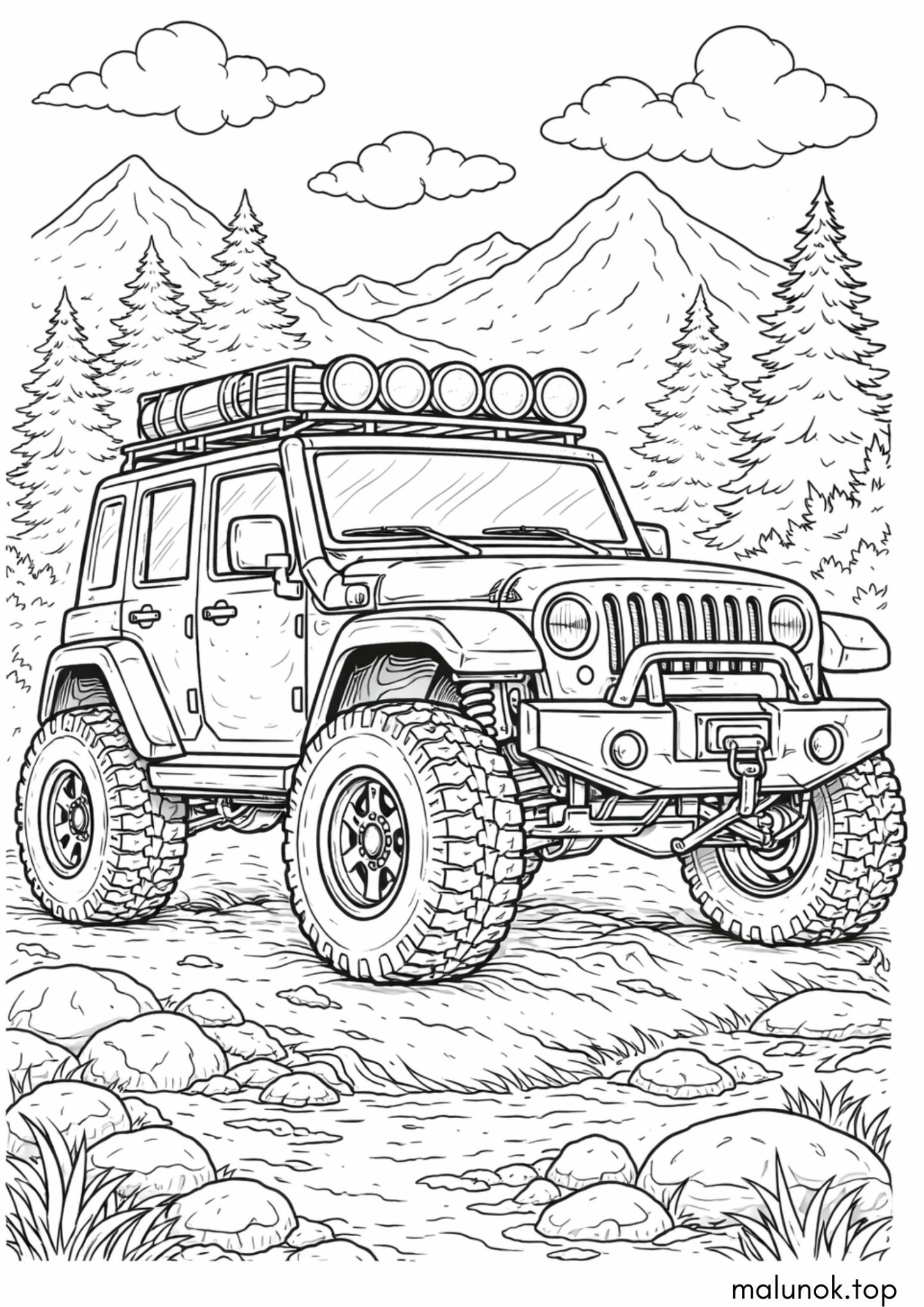 Раскраска Джип позашляховик