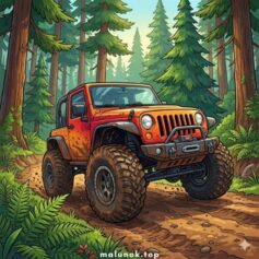 Джипи розмальовки для дітей - Роздрукувати бекоштовно А4, скачати