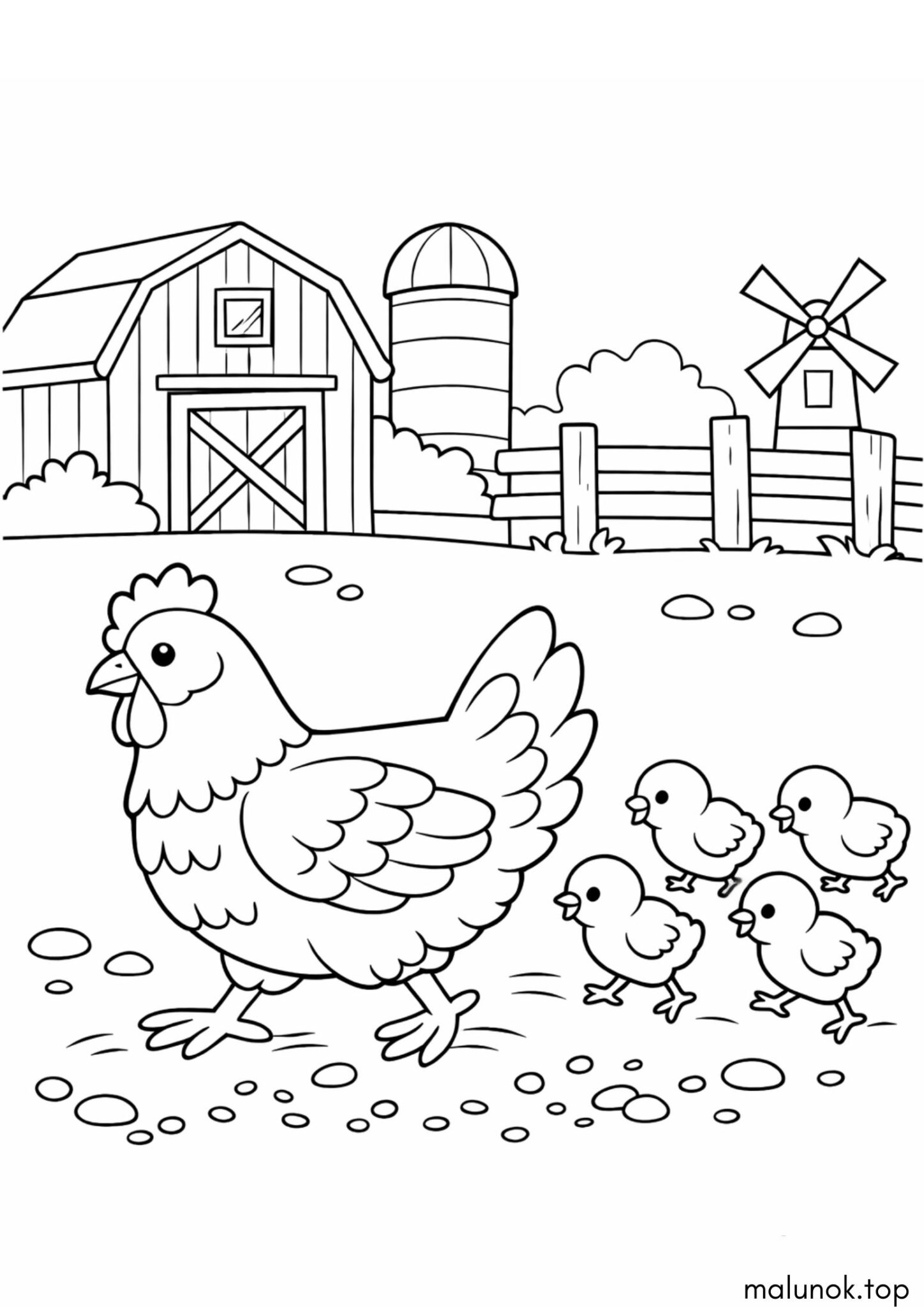 Раскраска Домашній птах – Курка