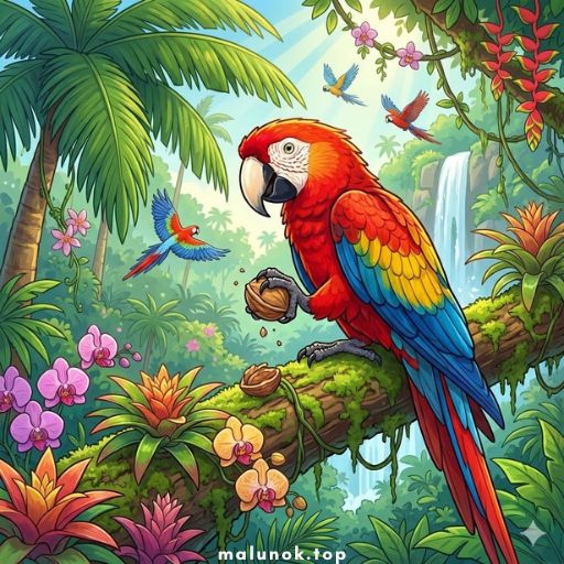 Розмальовки Папуги 🦜