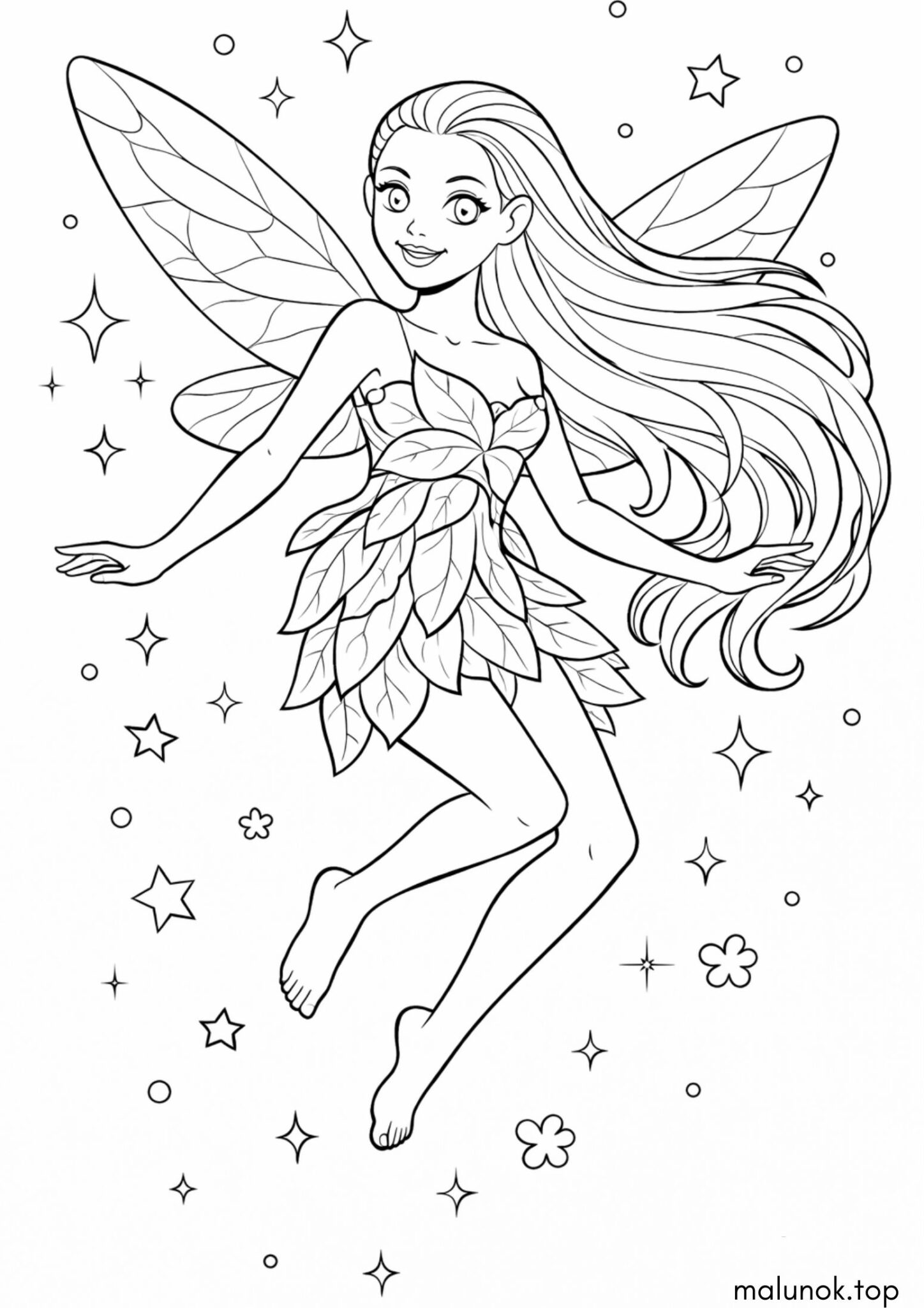 Раскраска Барбі з крилами феї