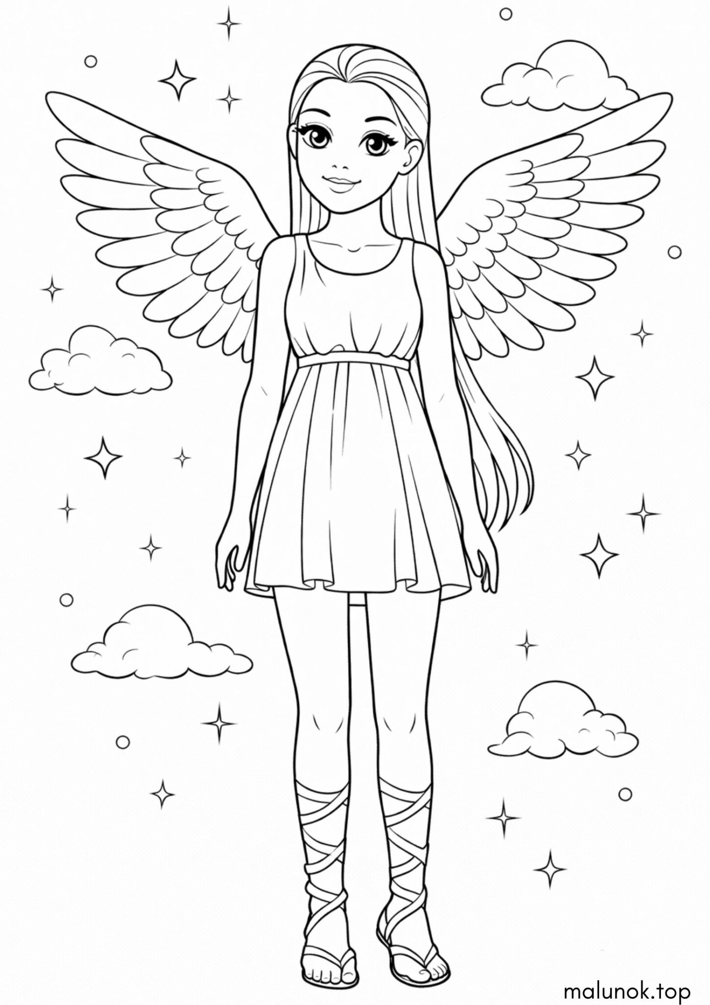 Раскраска Барбі з крилами