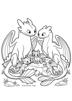 Беззубик з родиною (Як приборкати дракона)