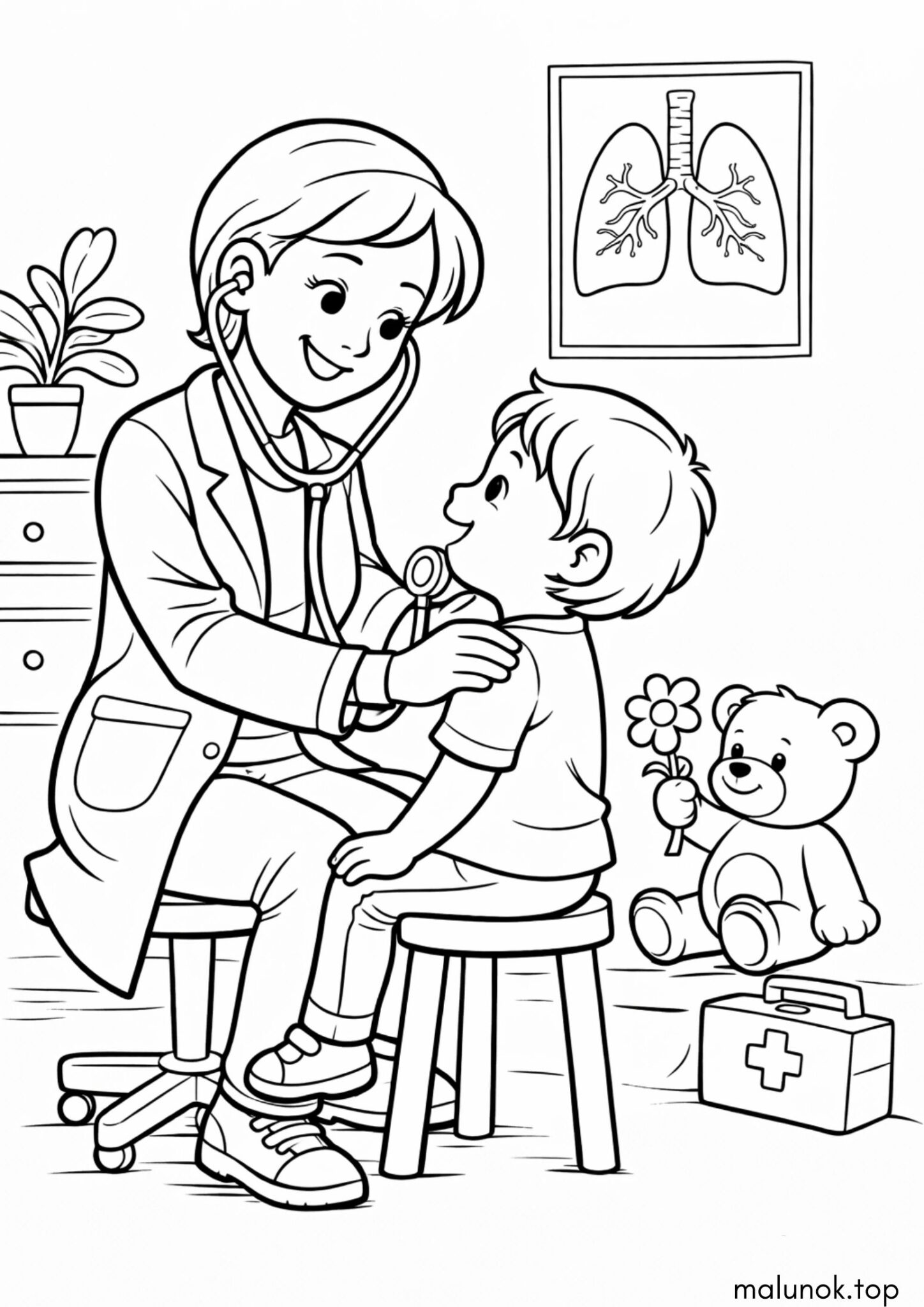 Раскраска До дня Дякую – Дякую лікарям