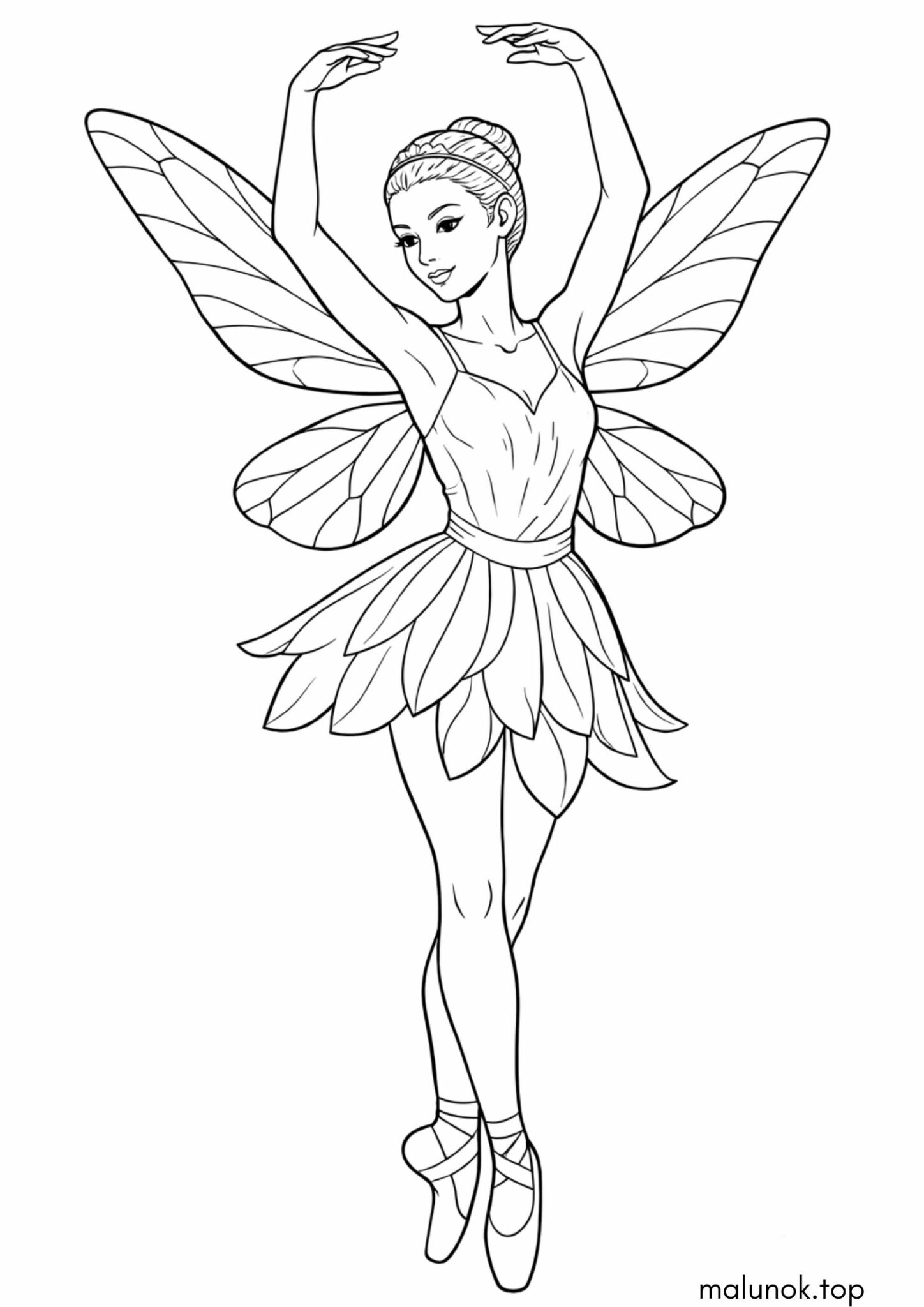 Раскраска Фея-балерина
