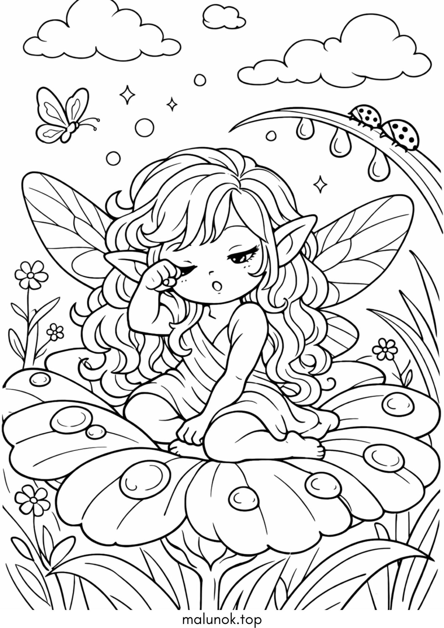 Раскраска Фея ельф