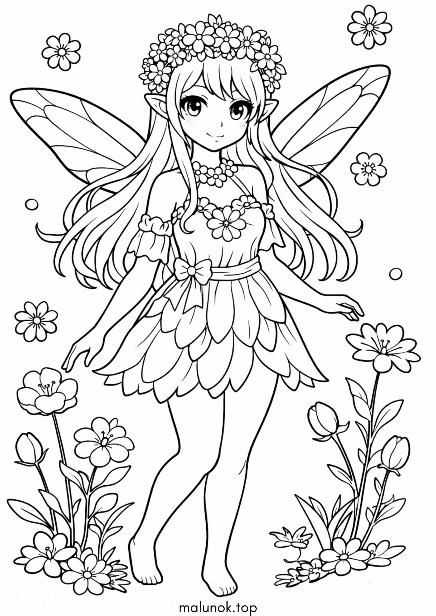Раскраска Фея квітів