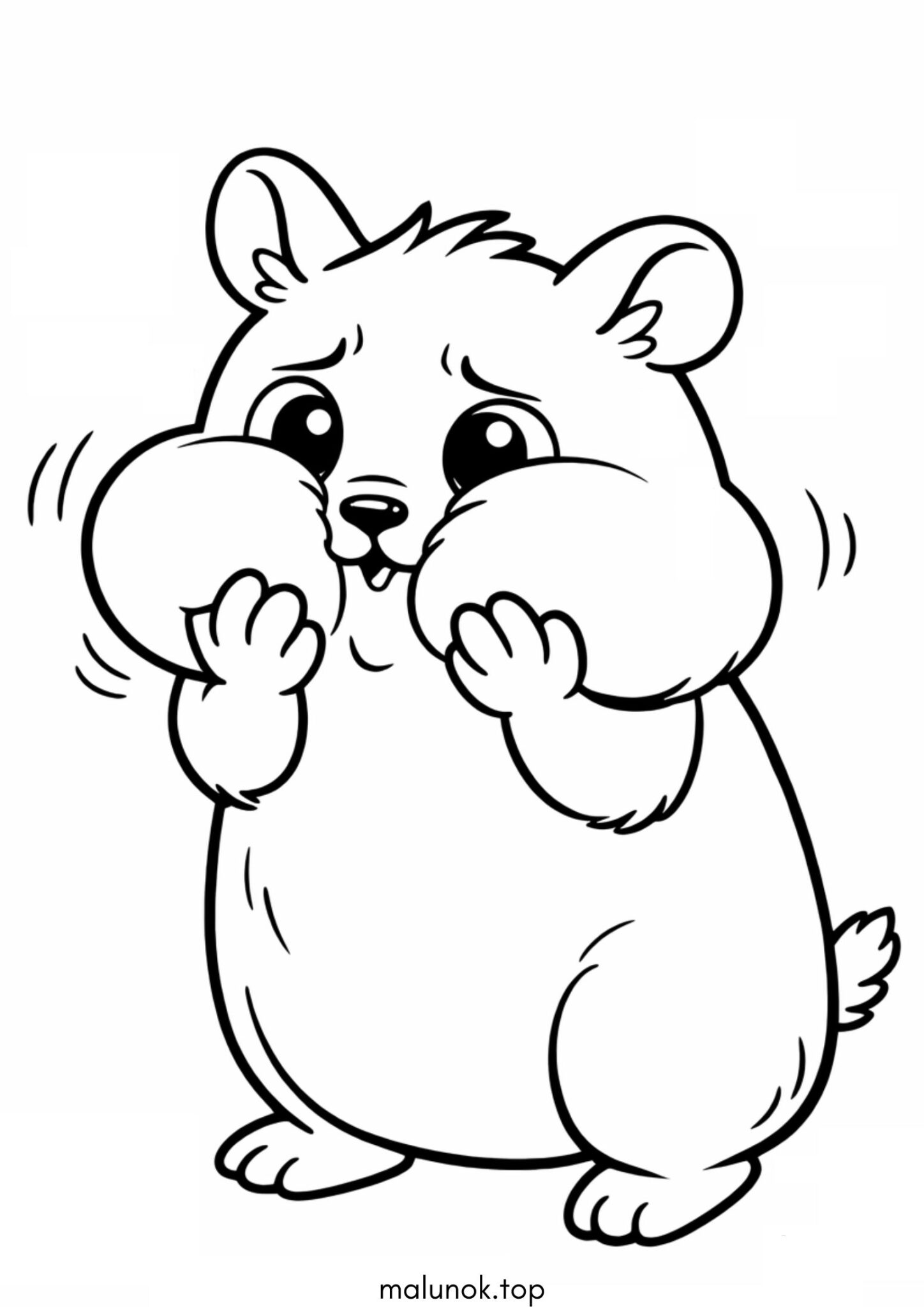 Раскраска Хом’як із набитими щоками