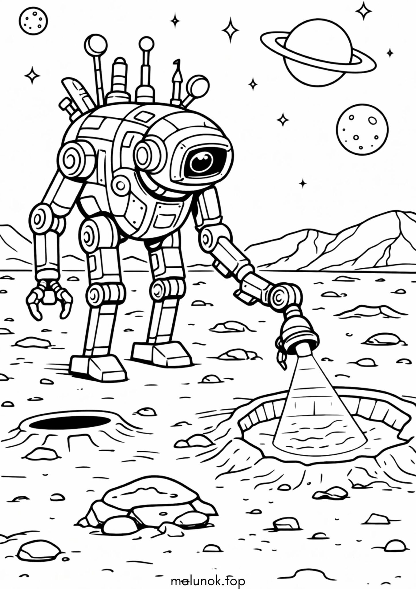 Раскраска Космічний робот