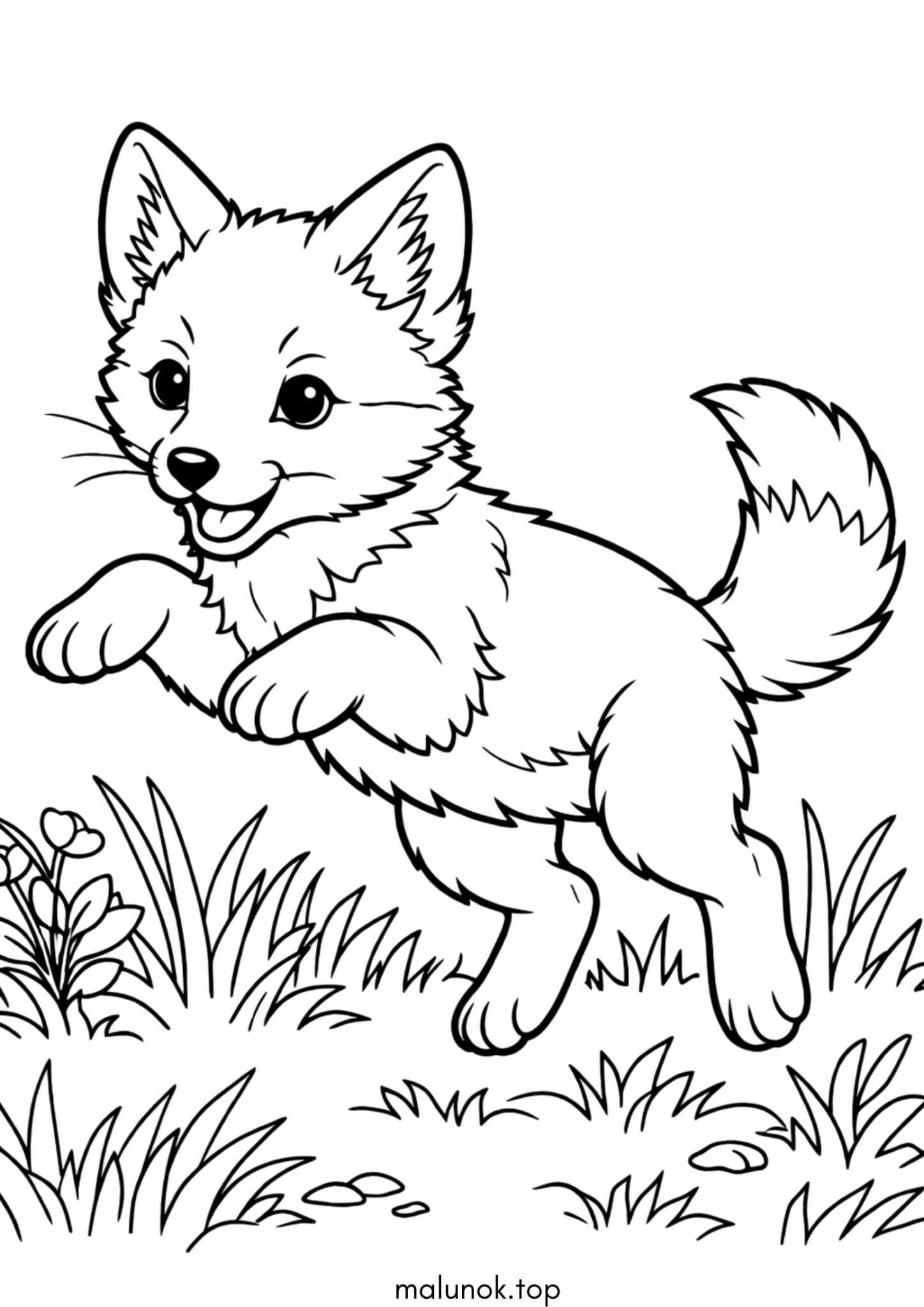 Раскраска Лисеня