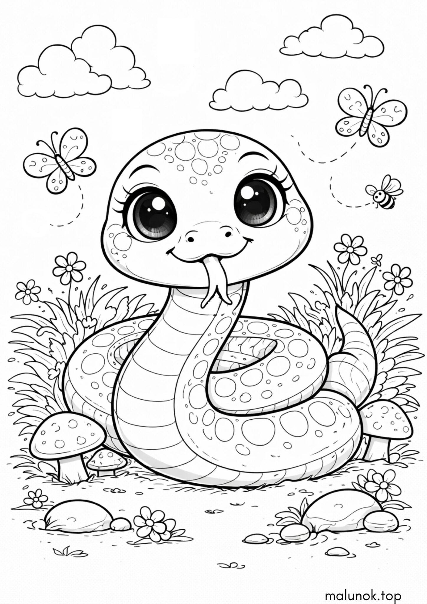 Раскраска Мила змійка