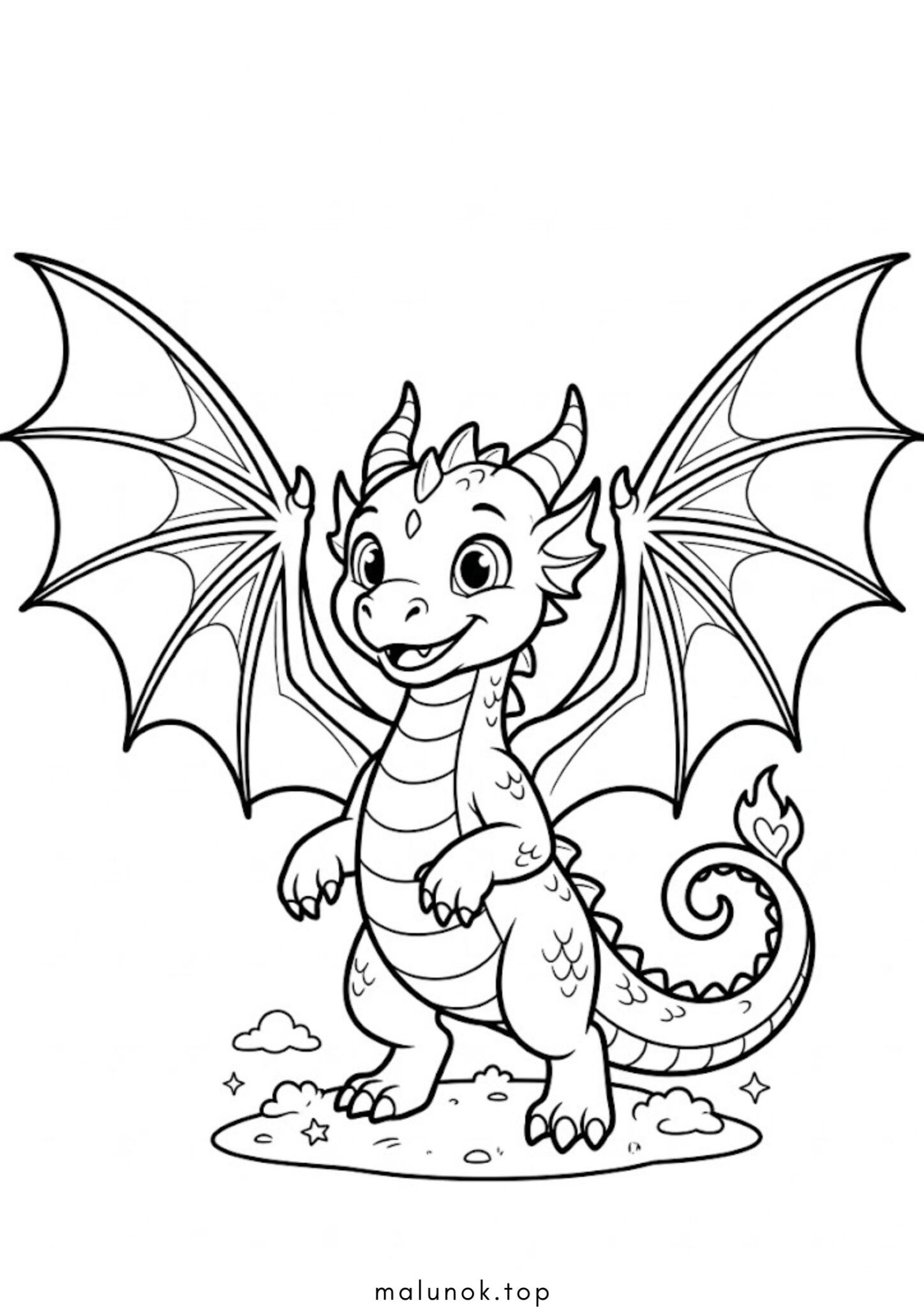 Раскраска Милий дракончик Раскраска Милий дракончик