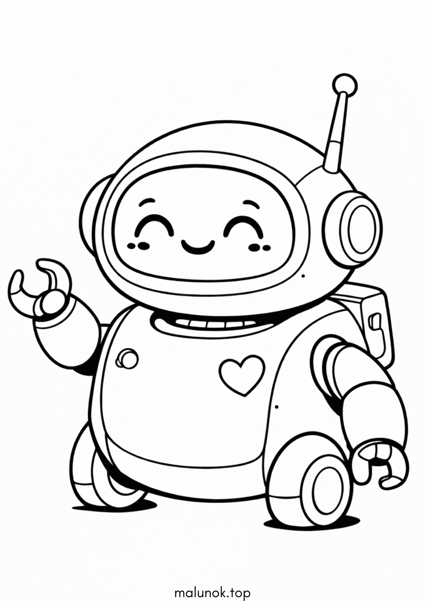 Раскраска Милий робот