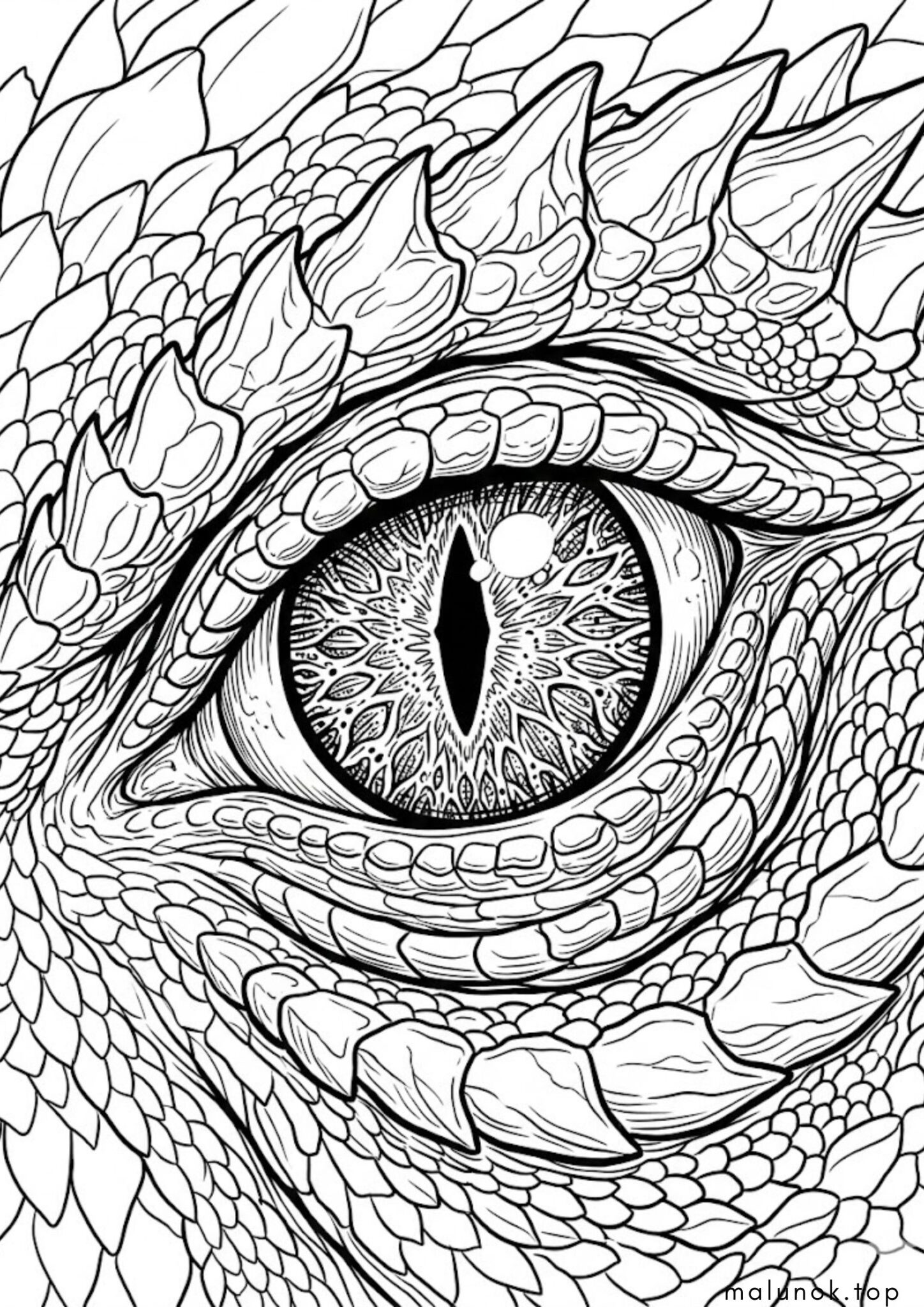 Раскраска Око дракона Раскраска Око дракона