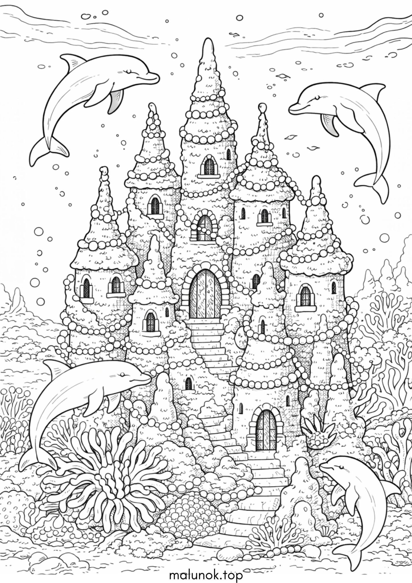 Раскраска Підводний замок