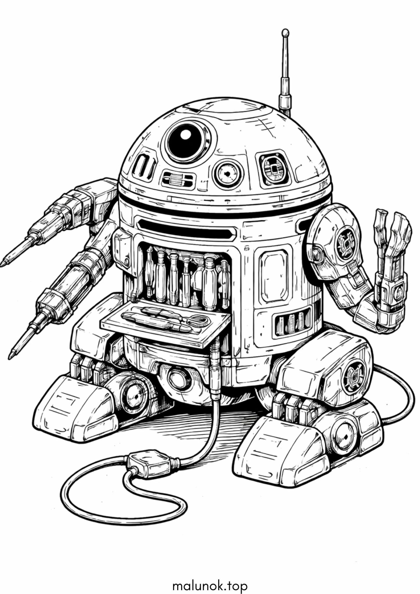 Раскраска Робот Дроїд