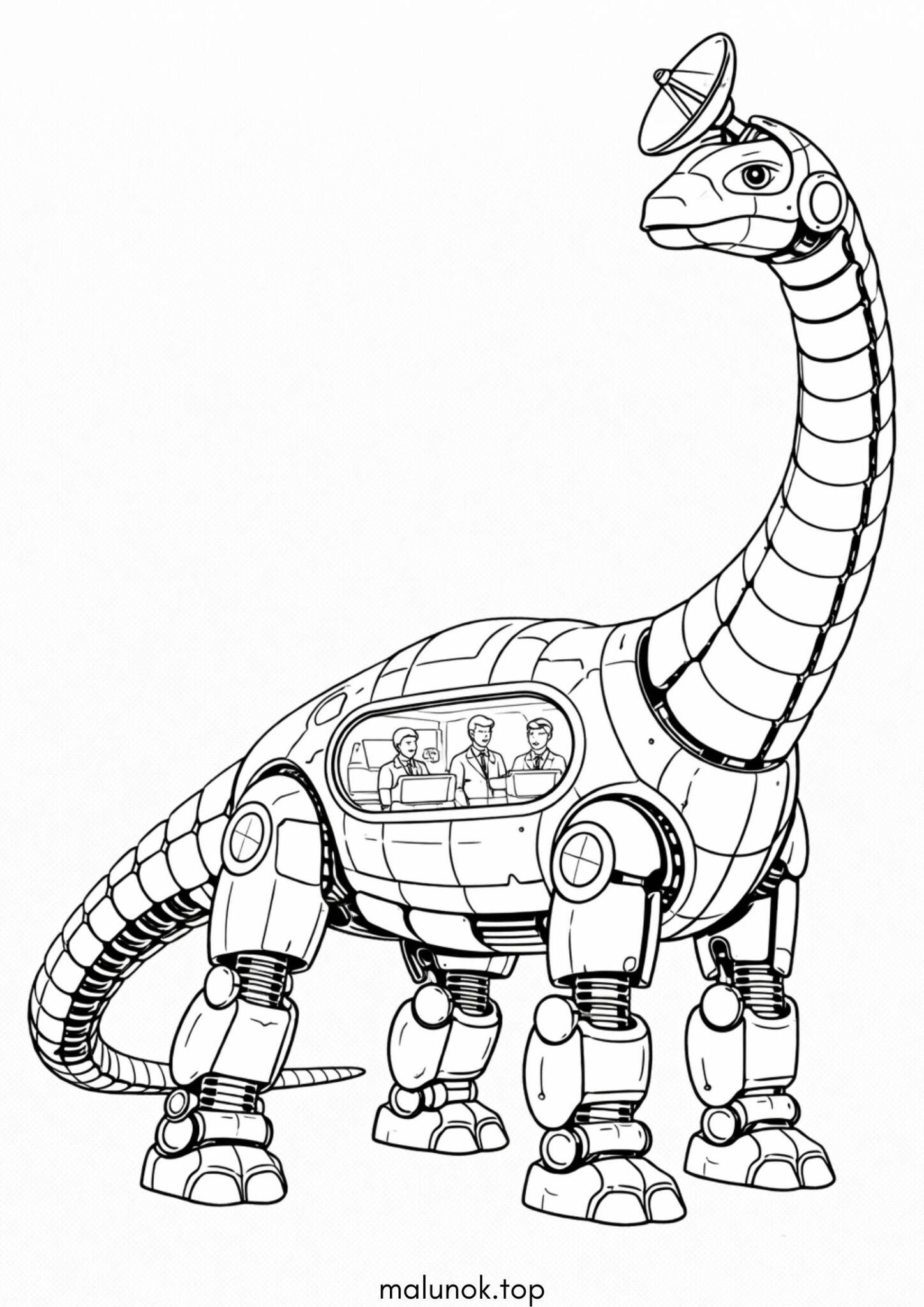 Раскраска Робот-динозавр