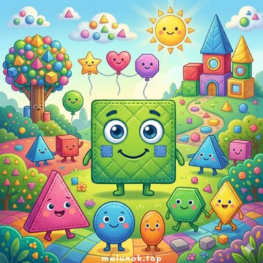 Розмальовки Геометричні фігури 🟢🟪🔶