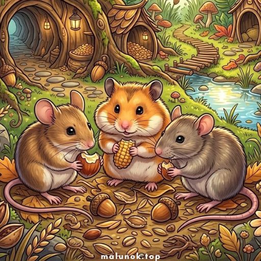 Розмальовки - Мишки