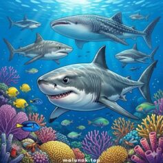 Розмальовки Акули - Роздрукувати безкоштовно А4, скачати