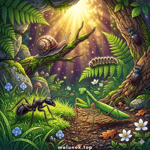 Розмальовки Комахи 🐞🐛🐜