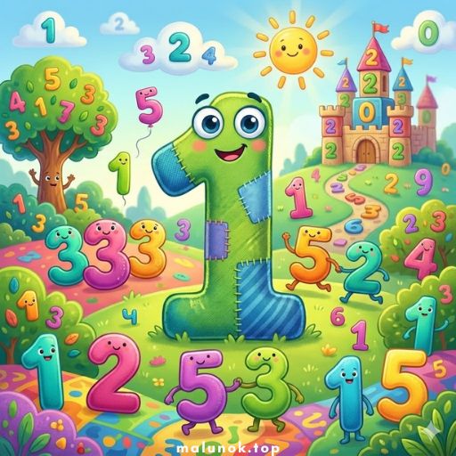 Розмальовки Цифри