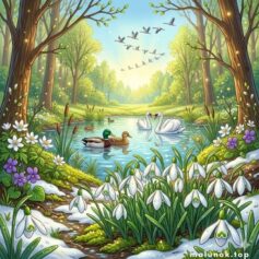 Весна, весняні розмальовки - Роздрукувати безкоштовно А4, скачати