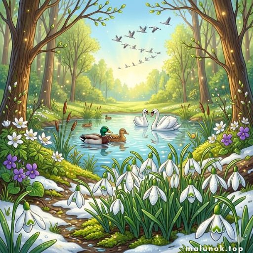 Розмальовки Весна 🌷