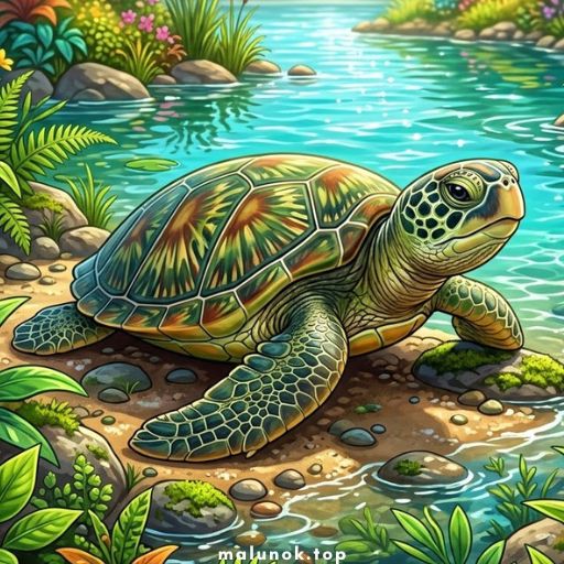 Розмальовки Черепахи 🐢