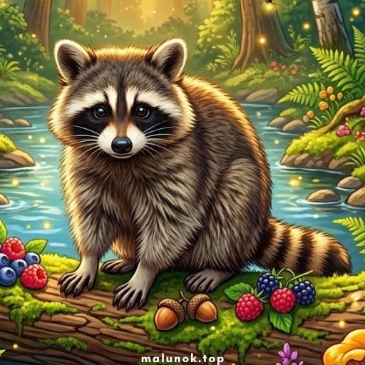 Розмальовки Єноти 🦝