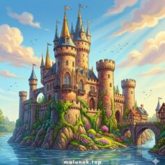 Розмальовки Замки - Роздрукувати безкоштовно А4, скачати