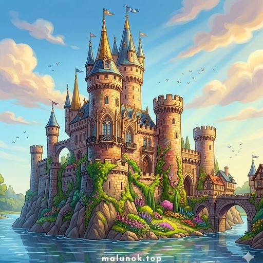 Розмальовки Замки 🏰