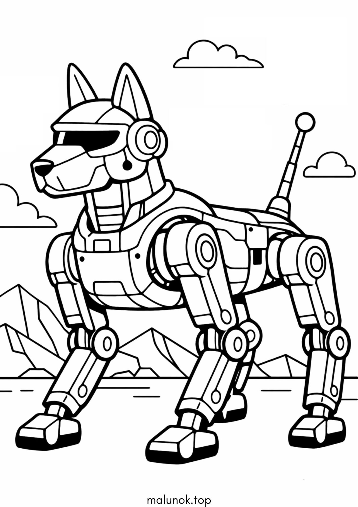 Раскраска Собака-робот