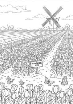 Весна: тюльпанове поле