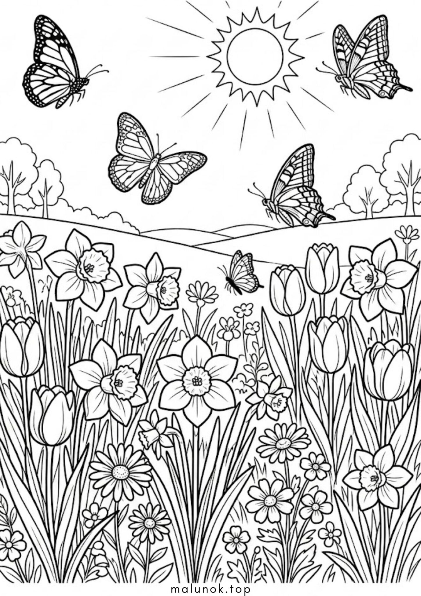 Раскраска Весняна природа