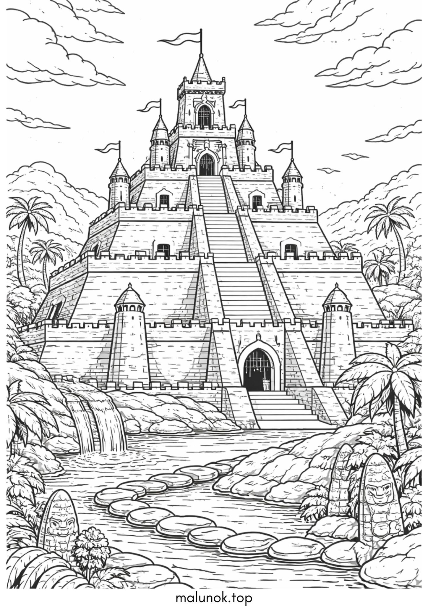 Раскраска Замок-піраміда