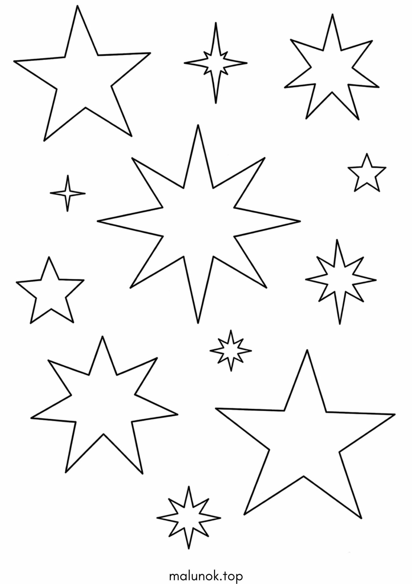Раскраска Зірочки